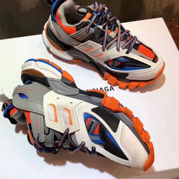 Balenciaga Multicolor Sneakers - Orange, Blue, Gray, Black, White - Picture 1 of 3